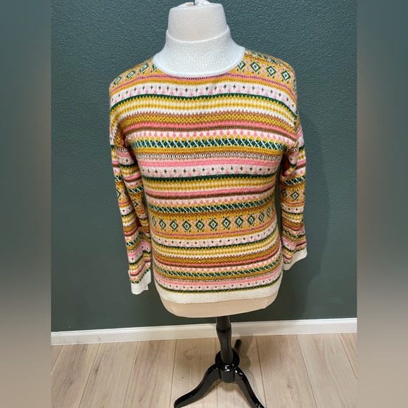 Talbots Multi Color Abstract Sweater - Picture 1 of 4